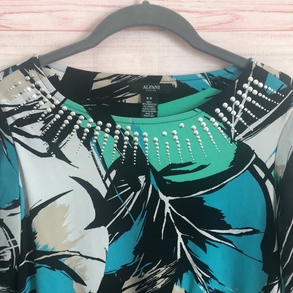 Alfani Multicolor Petite Blouse P/P - Picture 2 of 6